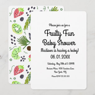 Fruit Salade Zomer Kleurrijk Fruitig Baby Shower Kaart
