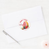Fruit Sangria Bruiloft Ronde Sticker (Envelop)