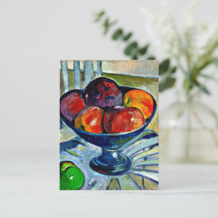 Fruit schaal op een tuinstoel briefkaart