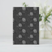 Fruit seamless pattern black and white Tropical Kaart (Staand voorkant)