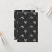 Fruit seamless pattern black and white Tropical Kaart (Voorkant / Achterkant in situ)