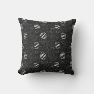 Fruit seamless pattern black and white Tropical Kussen