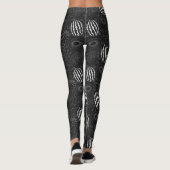 Fruit seamless pattern black and white Tropical Leggings (Achterkant)