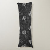 Fruit seamless pattern black and white Tropical Lichaamskussen (Voorkant Verticaal)