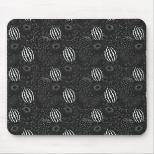 Fruit seamless pattern black and white Tropical Muismat