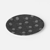 Fruit seamless pattern black and white Tropical Papieren Bordje (Gekanteld)