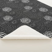 Fruit seamless pattern black and white Tropical Sherpa Deken (3/4)