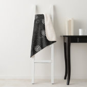 Fruit seamless pattern black and white Tropical Sherpa Deken (In situ)