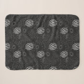 Fruit seamless pattern black and white Tropical Sherpa Deken (Voorkant (horizontaal))