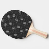 Fruit seamless pattern black and white Tropical Tafeltennisbatje (Zijkant)