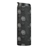 Fruit seamless pattern black and white Tropical Thermosbeker (Geroteerd rechts)