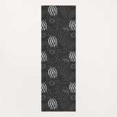 Fruit seamless pattern black and white Tropical Yogamat (Voorkant)