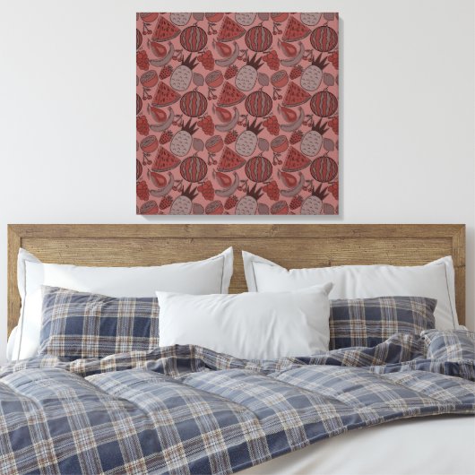 Fruit seamless pattern | Fruit surface pattern 16 Canvas Afdruk (Insitu (Slaapkamer))