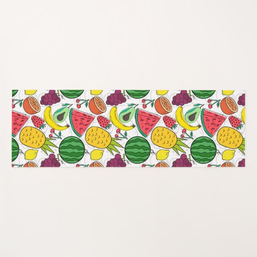 Fruit seamless pattern | Fruit surface pattern 22 Yogamat (Voorkant (horizontaal))