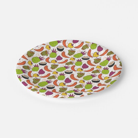 Fruit seamless pattern | Fruit surface pattern 34 Papieren Bordje (Gekanteld)