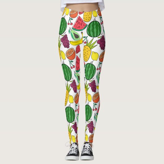 Fruit seamless pattern | Fruit surface pattern 37 Leggings (Voorkant)