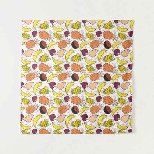 Fruit seamless pattern | Fruit surface pattern 50 Wandkleed (Voorkant (horizontaal))