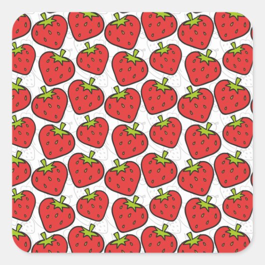 Fruit seamless pattern | Fruit surface pattern 60 Vierkante Sticker (Voorkant)