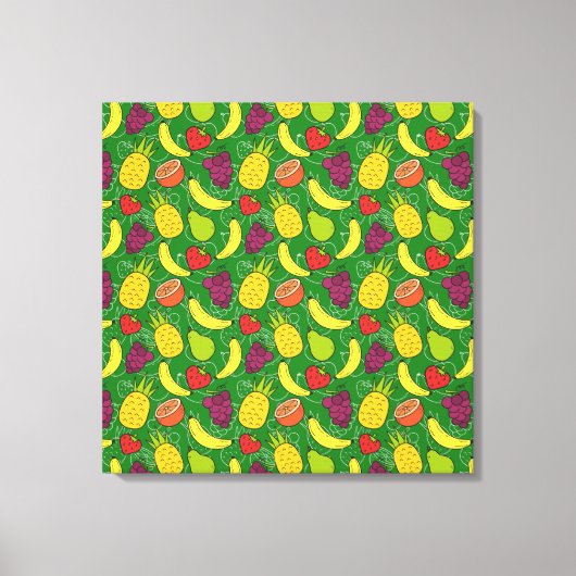 Fruit seamless pattern | Fruit surface pattern 7 Canvas Afdruk (Voorkant)