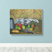 Fruit, Serviette en Milk Jug, c.1879-82 Canvas Afdruk (Insitu (Houten vloer))