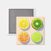 Fruit Slices Pop Art Magneet (Voorkant / Achterkant)