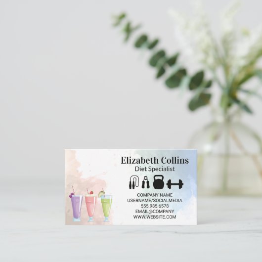 Fruit Smoothies | Fitnessapparatuur Visitekaartje (Staand voorkant)