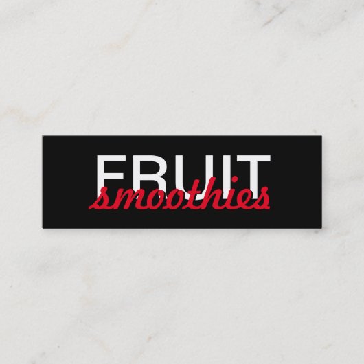 Fruit smoothies ponskaart klantenkaartje (Voorkant)