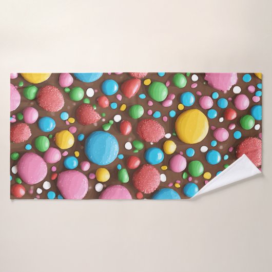 Fruit Snoep Melk Chocolade Patroon Douchegordijn Bad Handdoek (Badhanddoek)