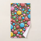 Fruit Snoep Melk Chocolade Patroon Douchegordijn Bad Handdoek (Handdoek)