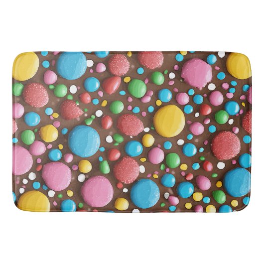 Fruit Snoep Melk Chocoladepatroon Badmat (Voorkant)