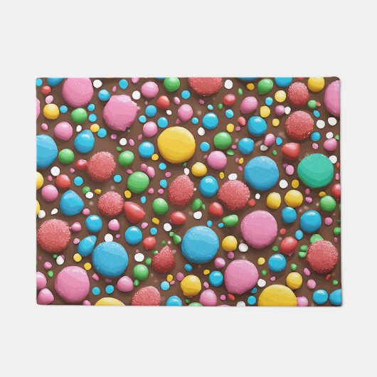 Fruit Snoep Melk Chocoladepatroon Deurmat (Voorkant)