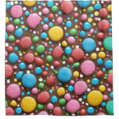 Fruit Snoep Melk Chocoladepatroon Douchegordijn (Voorkant)