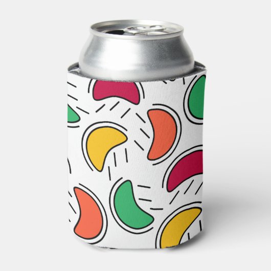 Fruit Snoep Shapes Pattern Blikjeskoeler (Blikje Voorkant)