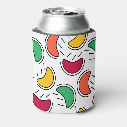 Fruit Snoep Shapes Pattern Blikjeskoeler (Blikje Achterkant)