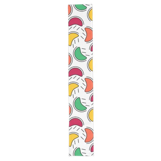 Fruit Snoep Shapes Pattern Lange Tafelloper (Voorkant)