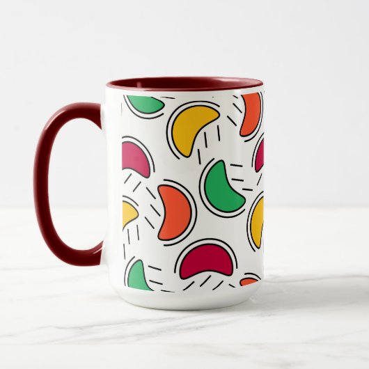 Fruit Snoep Shapes Pattern Mok (Links)