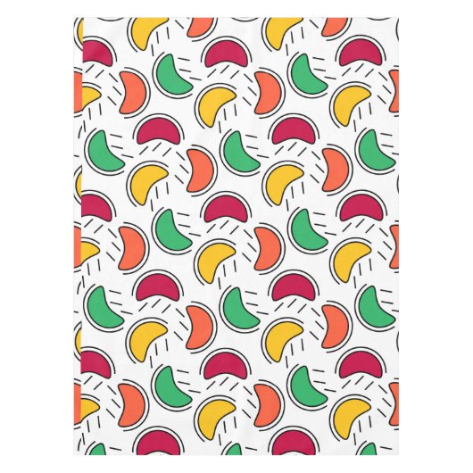 Fruit Snoep Shapes Pattern Tafelkleed (Voorkant)
