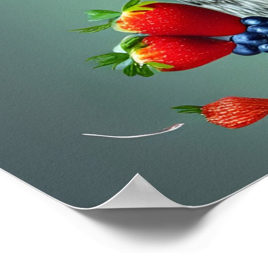 Fruit Splash Photorealistic Digital Art Poster (Hoek)