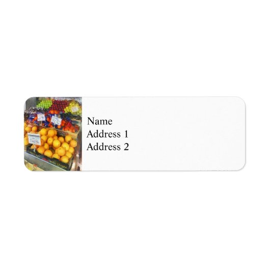 Fruit stand Hoboken NJ Etiket (Voorkant)