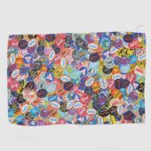 Fruit Sticker Montage Patroon Golfhanddoek (Horizontaal)