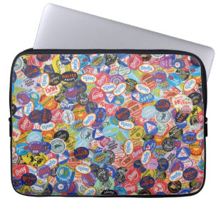 Fruit Sticker Montage Patroon Laptop Sleeve