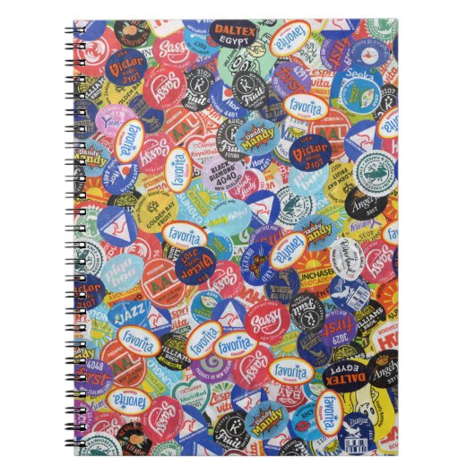 Fruit Sticker Montage Patroon Notitieboek (Voorkant)