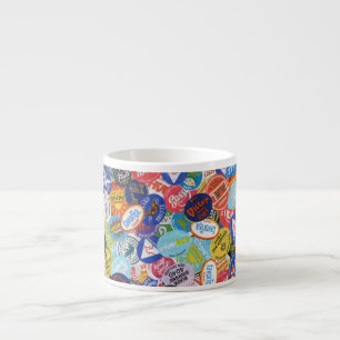 Fruit Sticker Montage Pattern Specialty Espresso Kop
