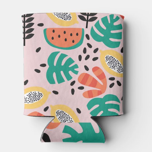 Fruit Stijlvol:  patroonontwerp. Blikjeskoeler (Achterkant)