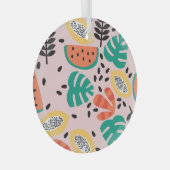 Fruit Stijlvol: patroonontwerp. Glas Ornament (Voorkant Rechts)