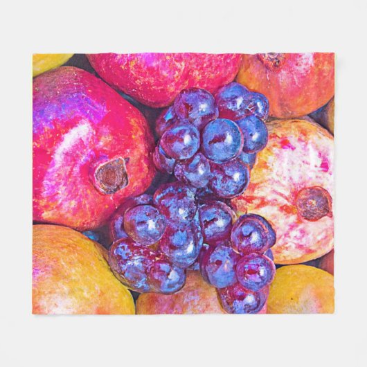 Fruit Stilleven Kunst Fleece Deken (Voorkant (Horizontaal))