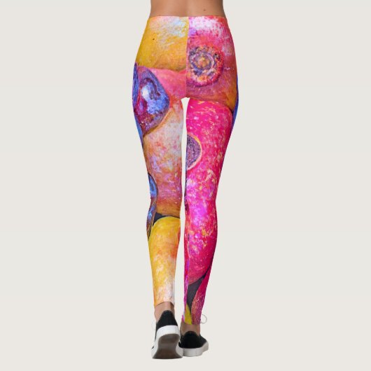 Fruit Stilleven Kunst Leggings (Achterkant)