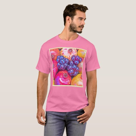 Fruit Stilleven Kunst T-shirt (Voorkant volledig)