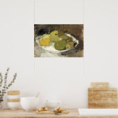 Fruit stilleven schilderen poster (Keuken)