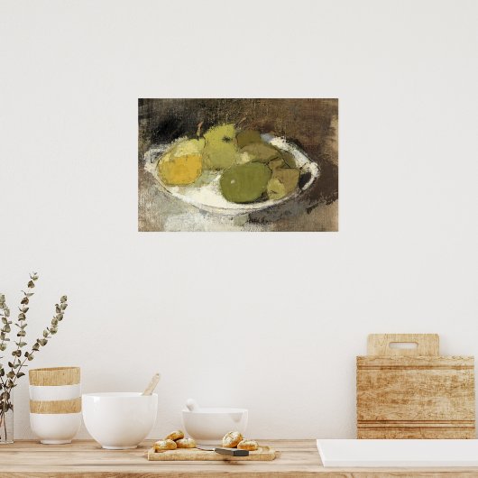 Fruit stilleven schilderen poster (Keuken)